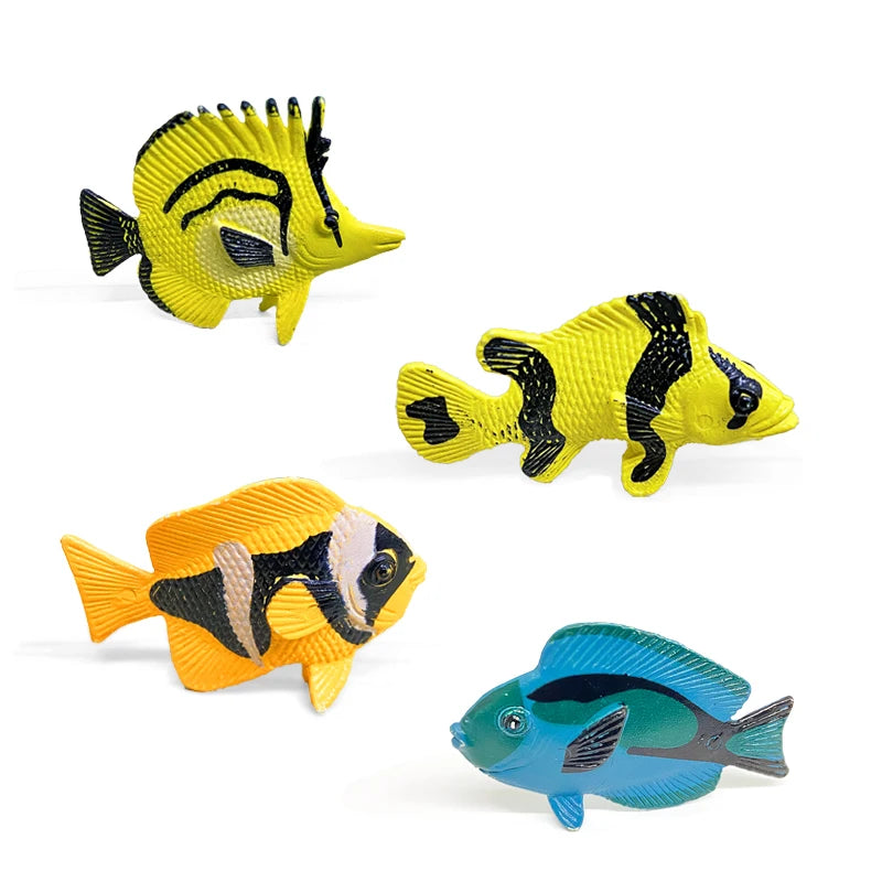 56-Piece Ocean Animal Figurines Set with Coral and Sea Creatures