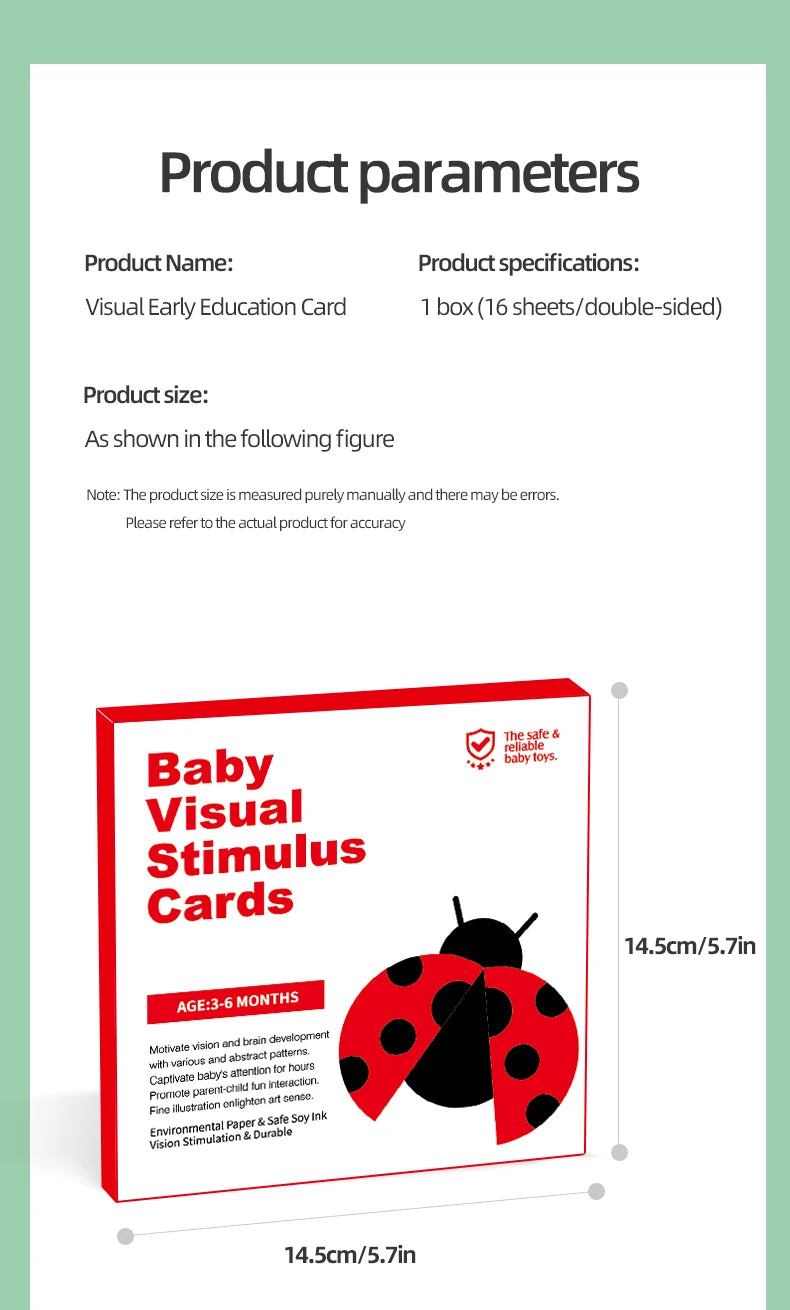 High-Contrast Baby Flash Cards for Visual Development