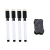 Five reusable magic tracing workbook pencils with black grips and white bodies