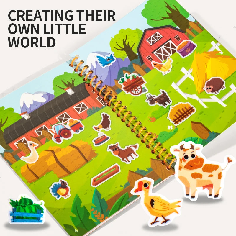 Reusable Jelly Sticker Book for Kids – Multi-Theme Creative Play