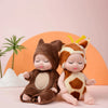 Mini Sleeping Baby Dolls with Clothes - Set of 6