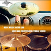 A close-up of a car vent drum accessory featuring a large, translucent membrane and a cymbal sound effect.