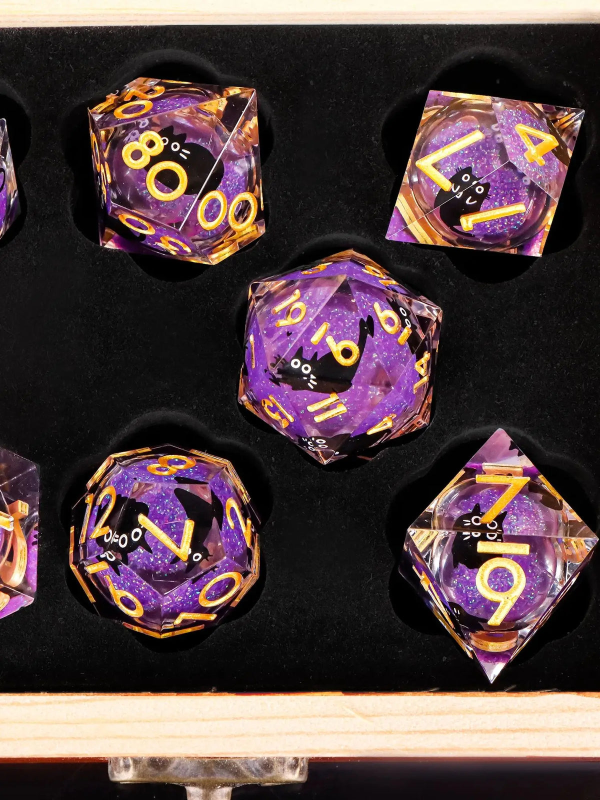 Liquid Core Dice Set for Dungeons & Dragons | Sharp Edge Resin RPG Dice