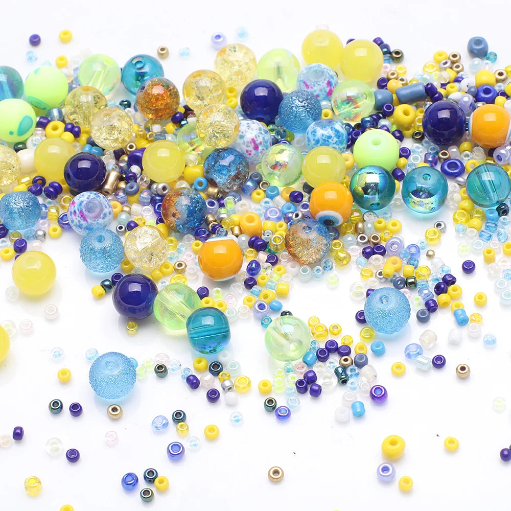 Mixed Color Czech Glass Seed Beads for Jewelry Making – Round Spacer Beads Assortment