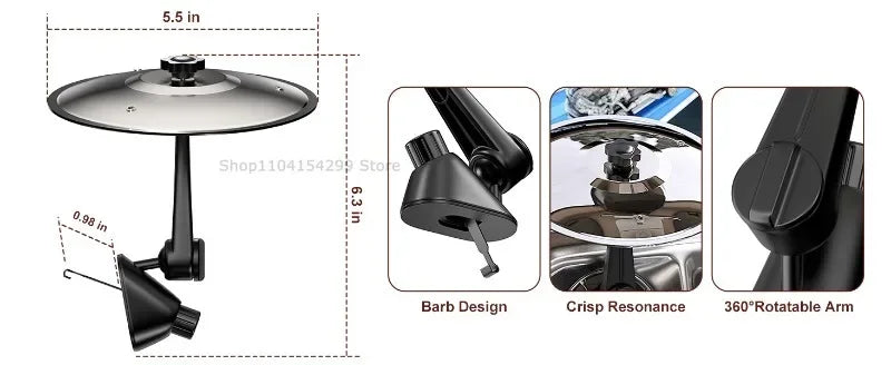 Mini Clip-On Car Cymbal for Ventilation Ports