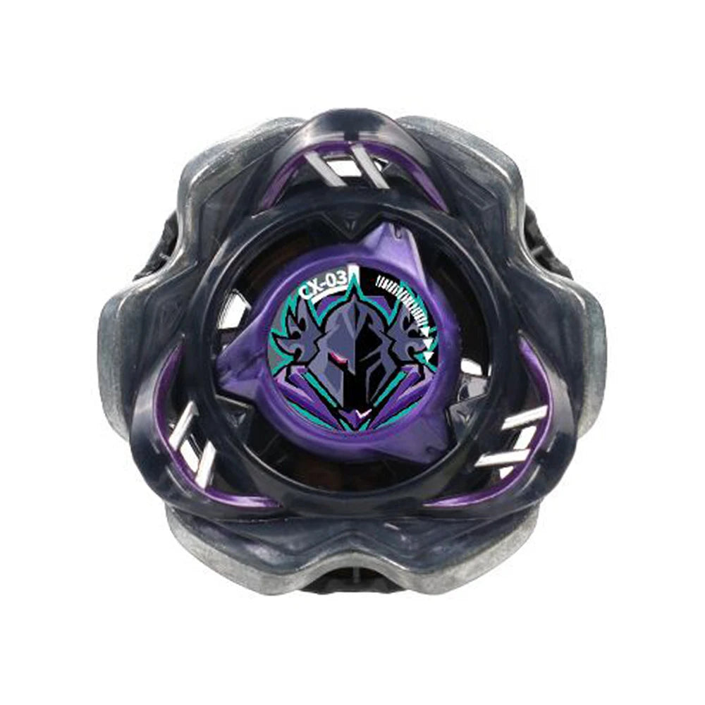 A Beyblade Burst Gyro X Starter Pack featuring a purple and black design.
