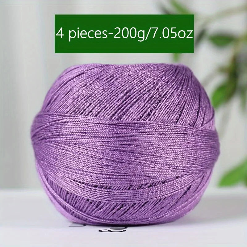 Mercerized Cotton Lace Yarn – Soft, Smooth & Ideal for Summer Knitting
