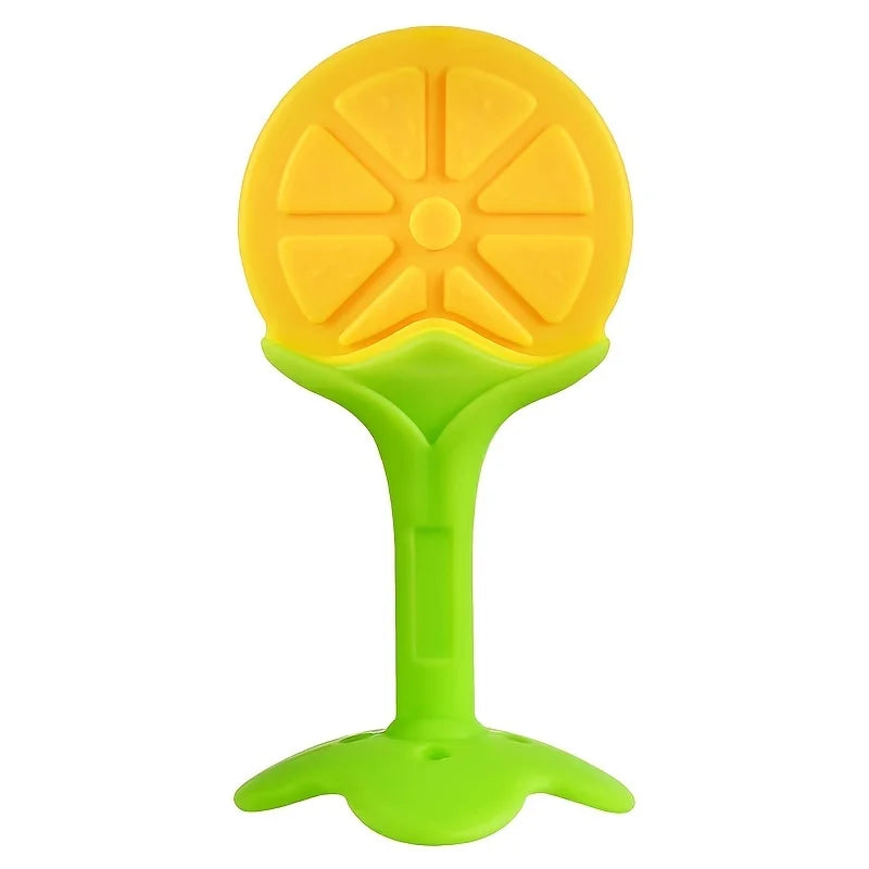 Strawberry-Shaped Silicone Baby Teether for Soothing Gums