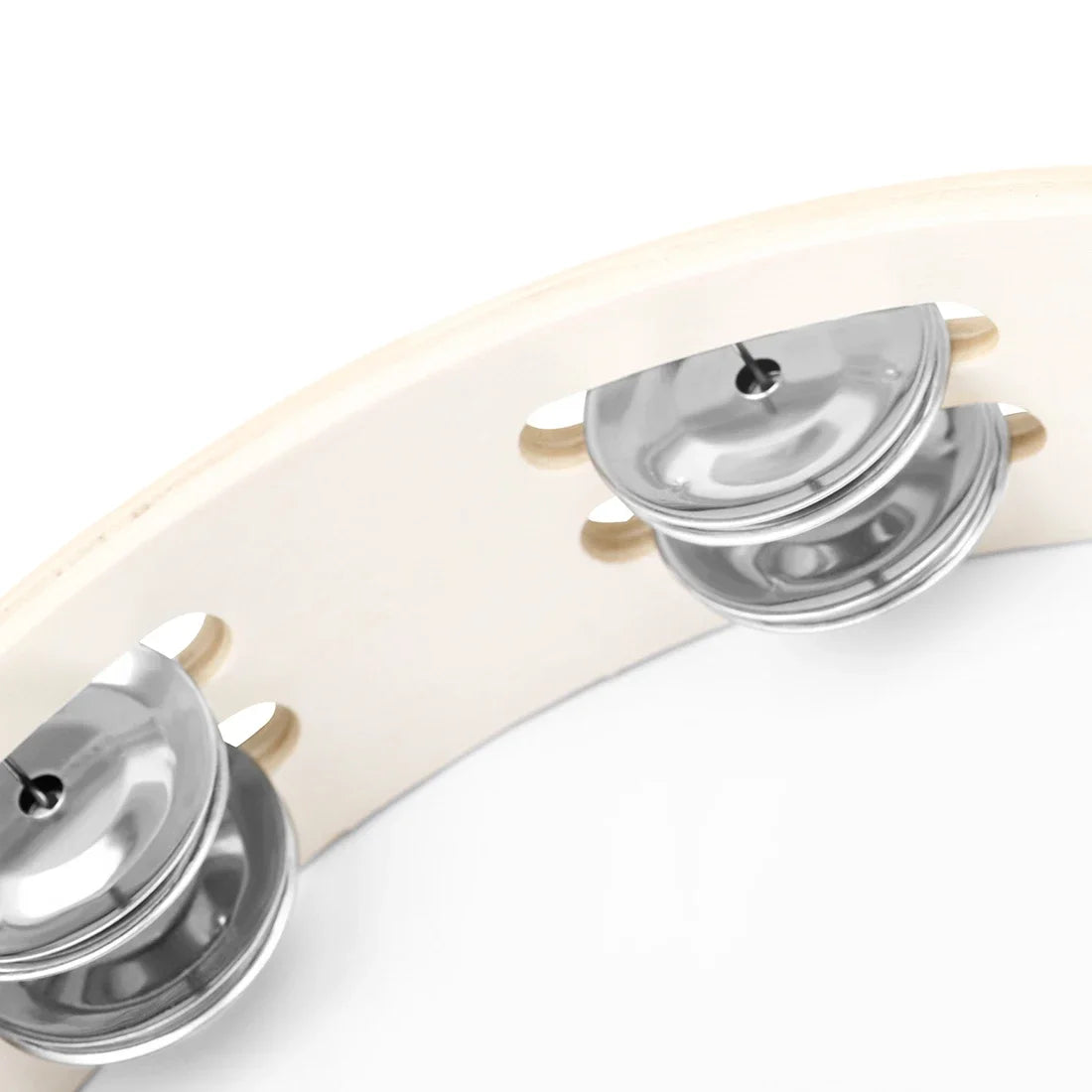 Professional Wooden Tambourine with Double Row Jingles