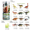 Miniature Animal & Dinosaur Figurines in Storage Container