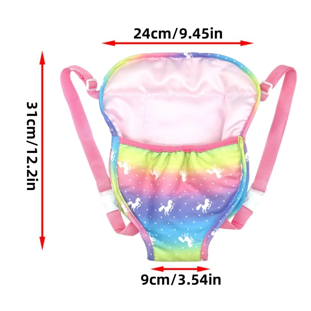 Doll Carrier Backpack with Adjustable Straps for 18-Inch Dolls