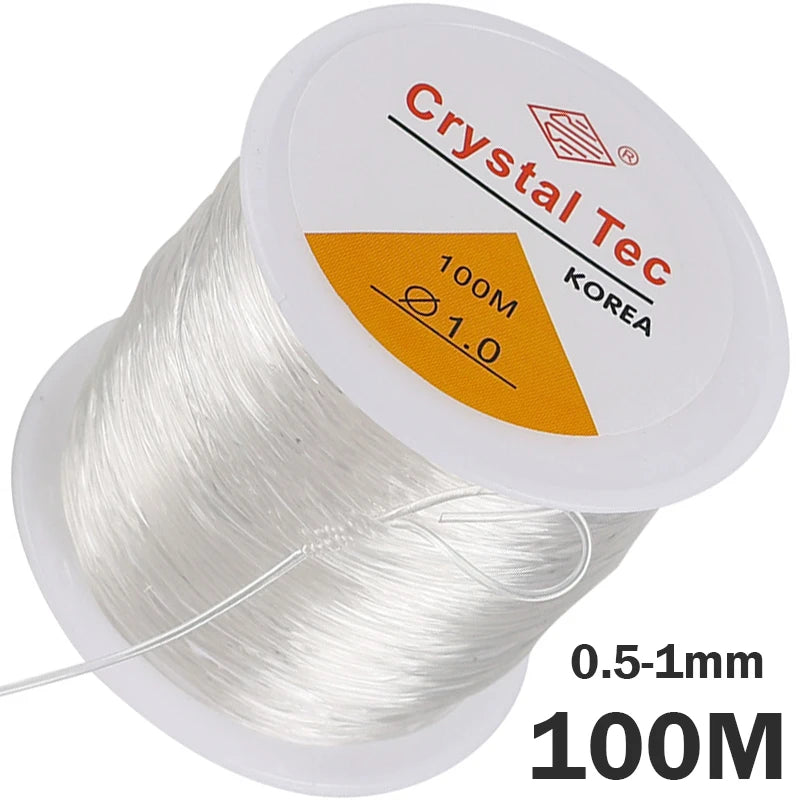 Elastic Crystal Beading Cord - 100m Roll for Jewelry Making