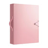 A pink transparent diamond painting storage album with a silver latch.