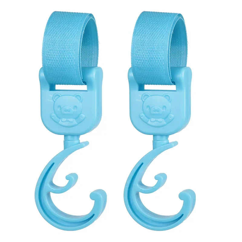 360° Rotating Stroller Bag Hooks – Universal Organizer for Baby Prams