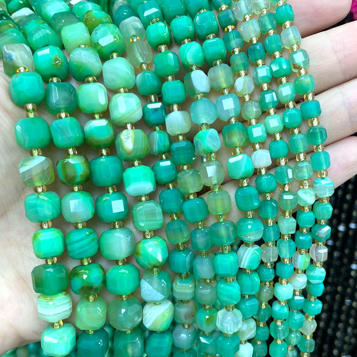 Natural Stone Faceted Beads for Jewelry Making
