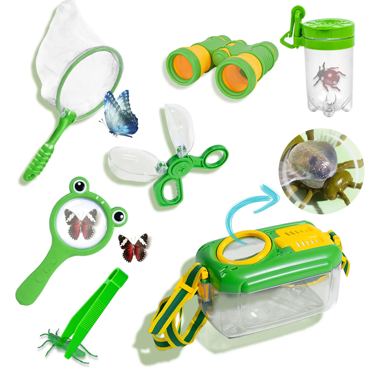 Kids Outdoor Insect Explorer Kit with Observation Jar & Net