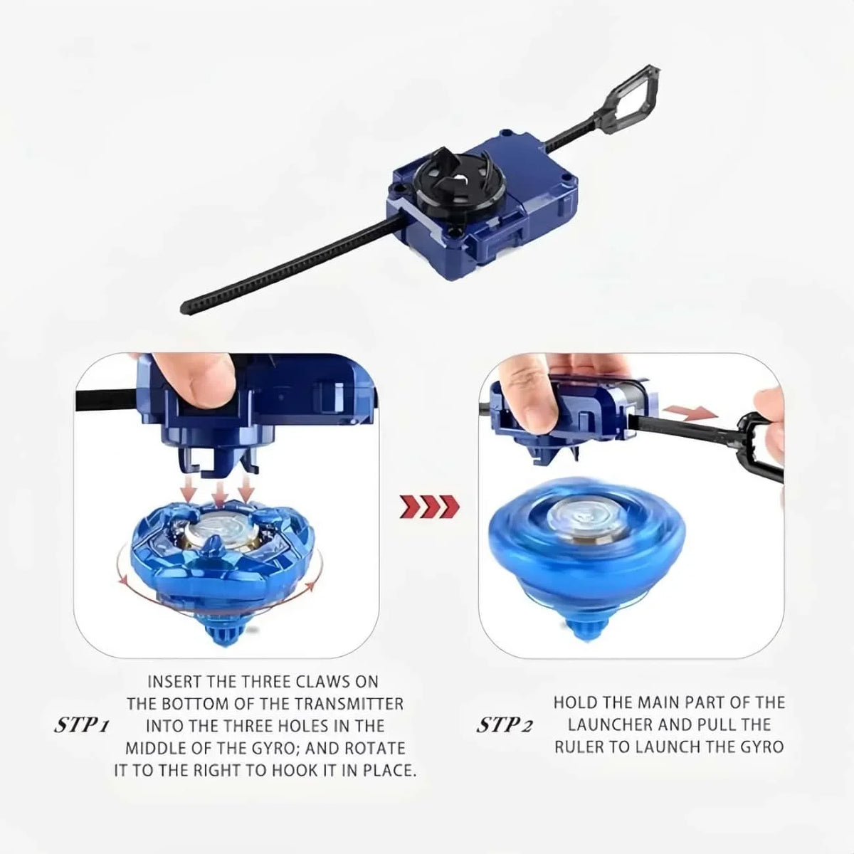 Metal Spinning Top Battle Toy with Launcher