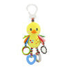 Soft Hanging Baby Rattle with Sensory Cartoon Plush Toy for Stroller and Crib