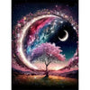 Flower and Moon Full Drill Diamond Painting Kit