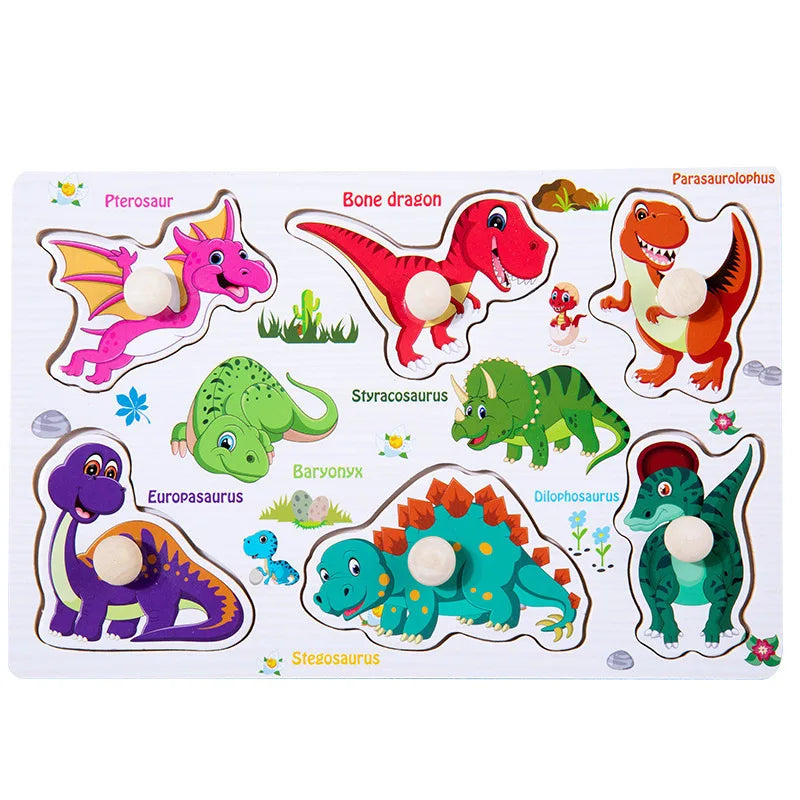 Wooden Alphabet & Number Peg Puzzles for Toddlers