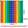 A colorful Pop-It fidget toy with 9 rows and 9 columns of colored bubbles for kids.
