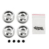 RC Car Metal Wheel Rims with Soft Rubber Tires (Set of 4)