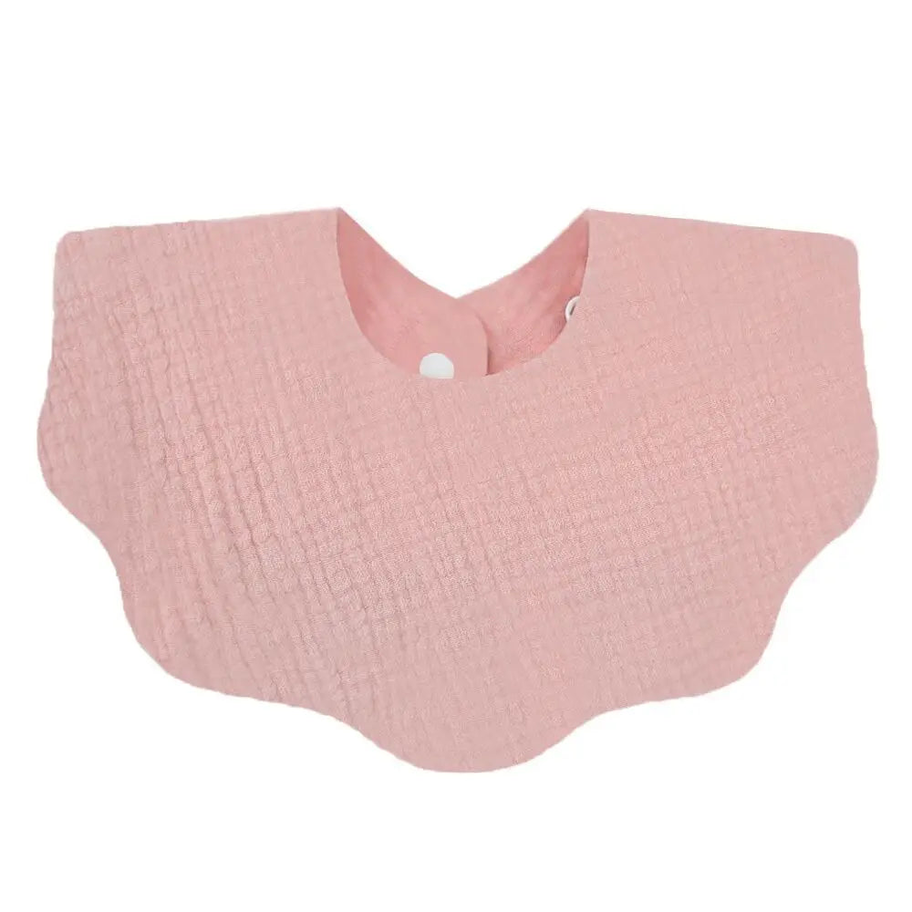Cotton Baby Bibs with Burp Cloth – Soft Solid Color Bandana Scarf