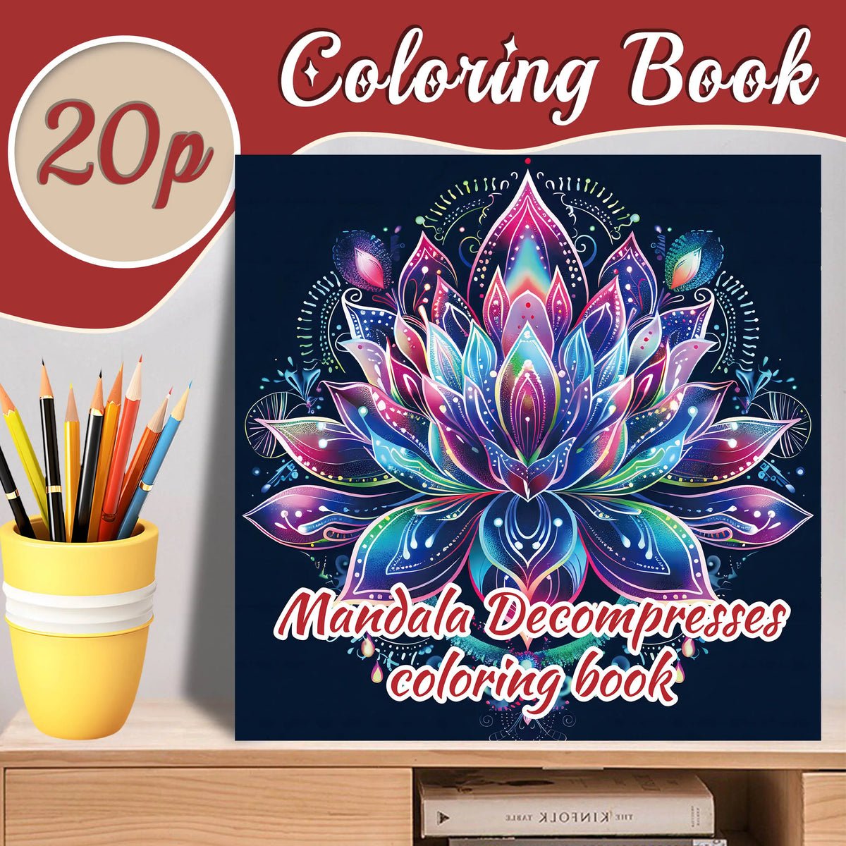 Intricate Mandala Coloring Book for Adult Stress Relief