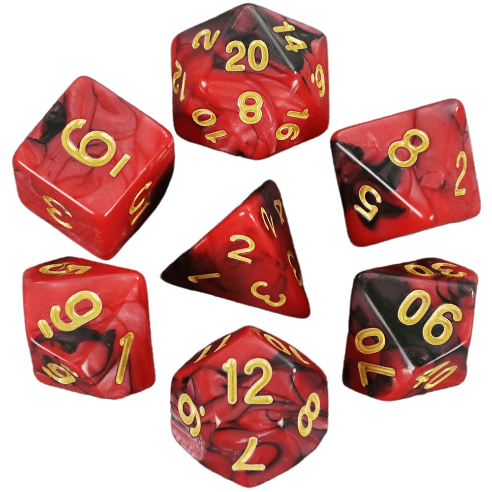 Polyhedral Dice Set (7 Pieces) for Tabletop RPGs