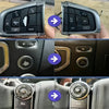 Close-up view of a car paint repair pen with various touch-up tools and modes.