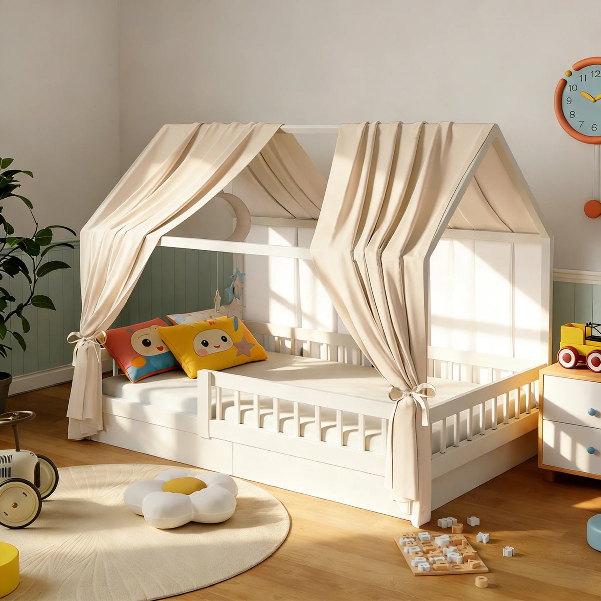 Soft Muslin Bunk Bed Canopy for Kids' Bedroom Decor