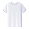 A white short-sleeved t-shirt for kids, suitable for boys and girls.