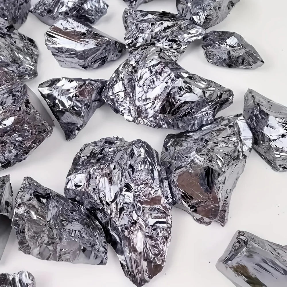 Natural Terahertz Raw Stone | Large Irregular Quartz Crystal | Metallic Luster Mineral for Home Décor