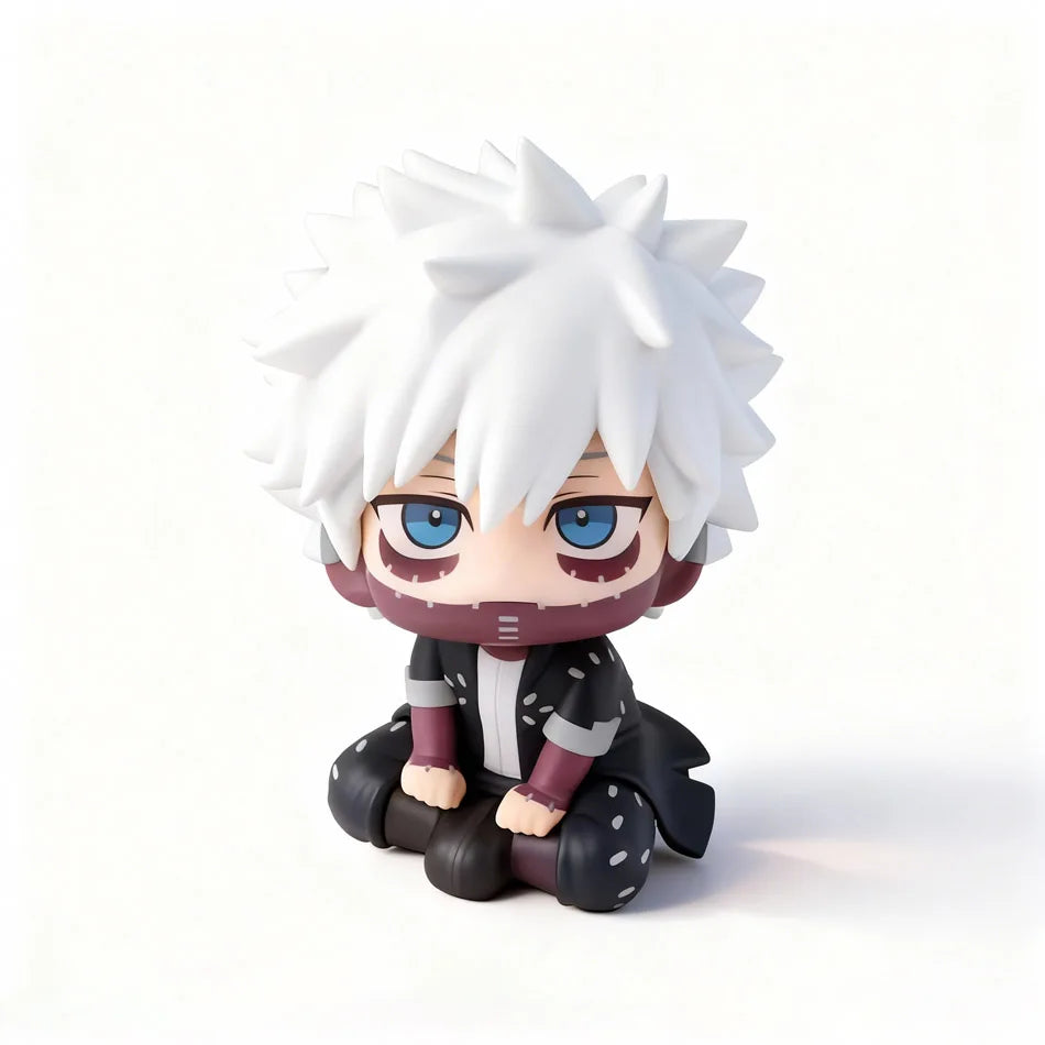 Chibi PVC figure of Tomura Shigaraki from My Hero Academia featuring white spiky hair and dark clothing.