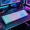 RGB Backlit Wired Keyboard with Mechanical Feel