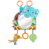 Baby Car Seat Toy with Mirror, Crinkle Paper & Teether