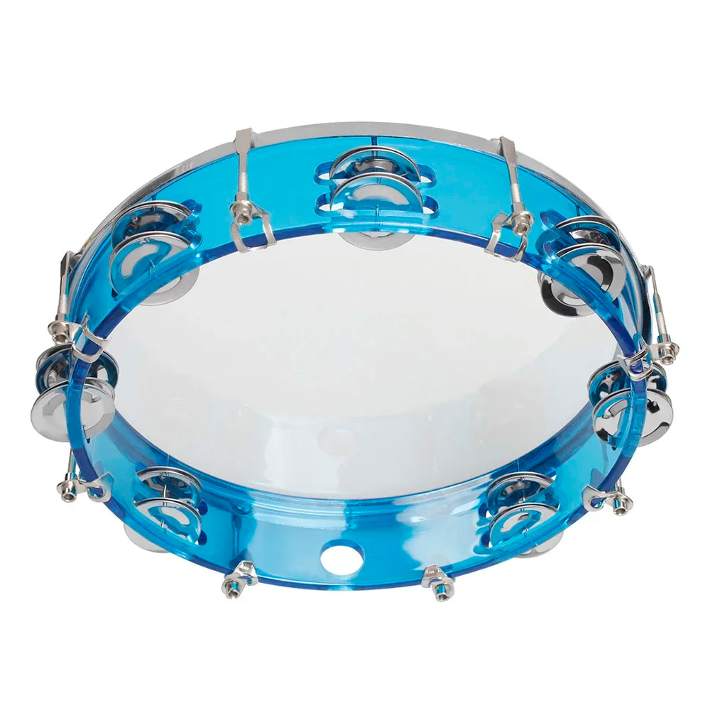 10-Inch Self-Tuning Tambourine with Stainless Steel Jingles