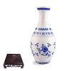 Blue and white porcelain flower vase puzzle featuring a traditional ceramic design.