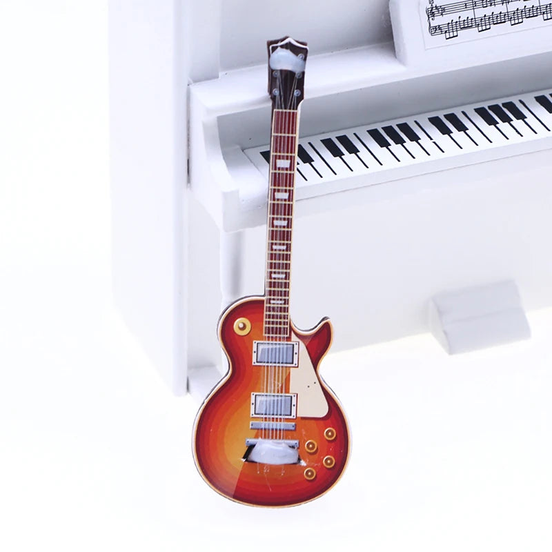 Miniature Electric Guitar for Dollhouse Decor