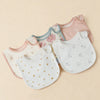 Soft Cotton Baby Bibs (5-Pack) with U-Shaped Catch-All Design