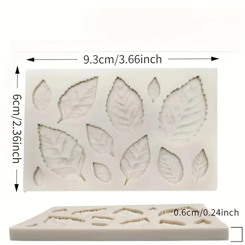 Rose Leaf Silicone Mold for Crafting and Candle Making
