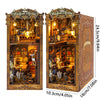 DIY Miniature Book Nook Kit - Retro Wooden Dollhouse Shelf Decor