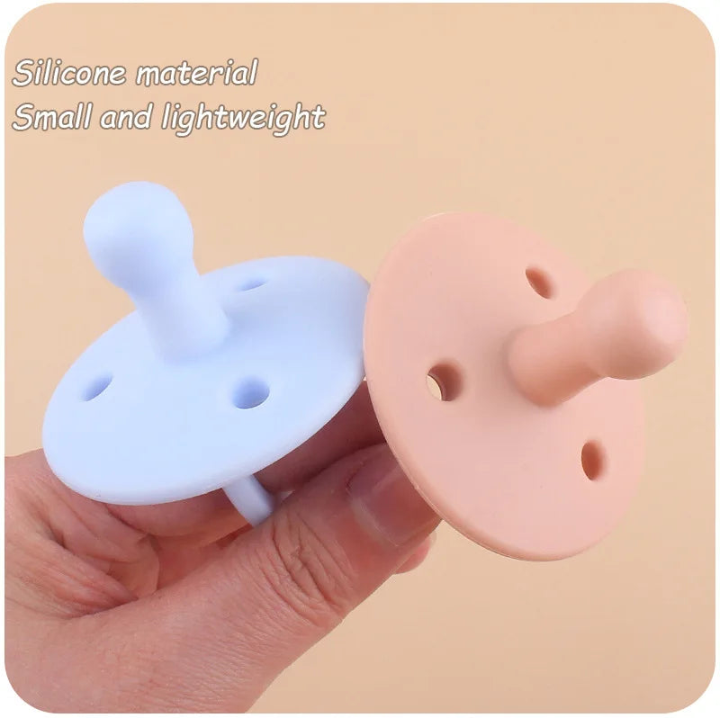 Soft Silicone Baby Pacifier with Clip Chain