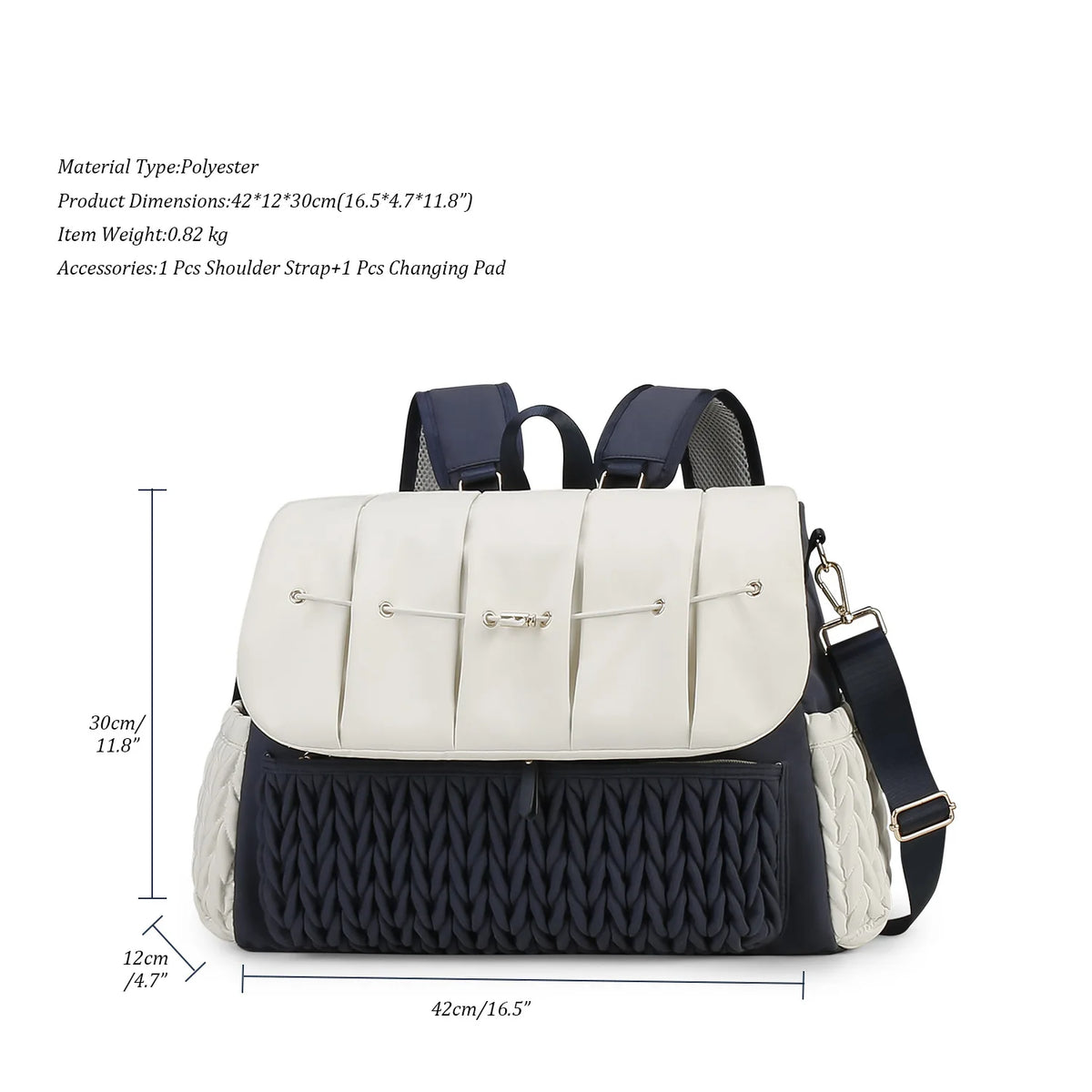 Large Capacity Waterproof Diaper Bag Tote