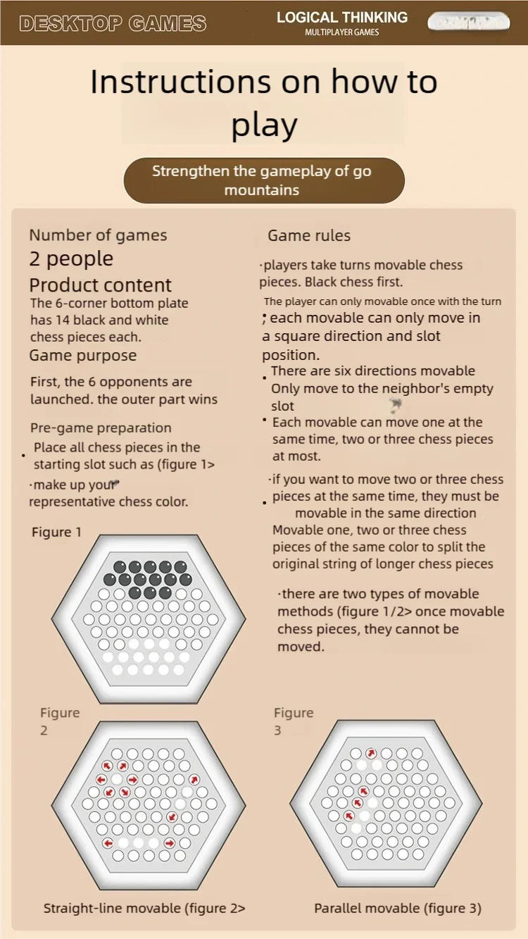 Push Chess Strategy Board Game for Family Fun