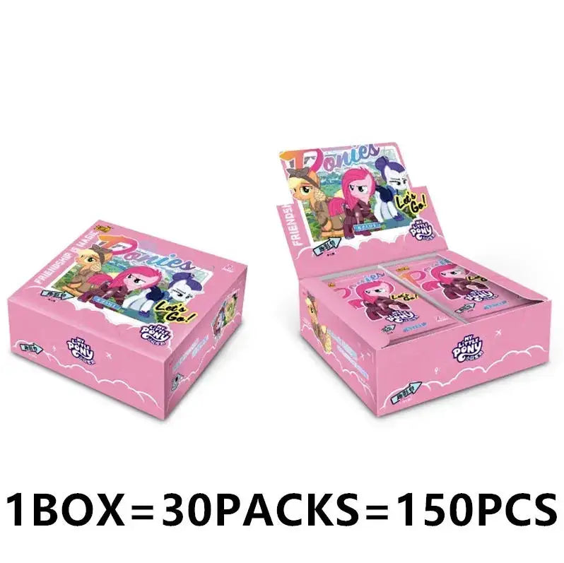 A box of My Little Pony Friendship Cards featuring themed pouches and cards.