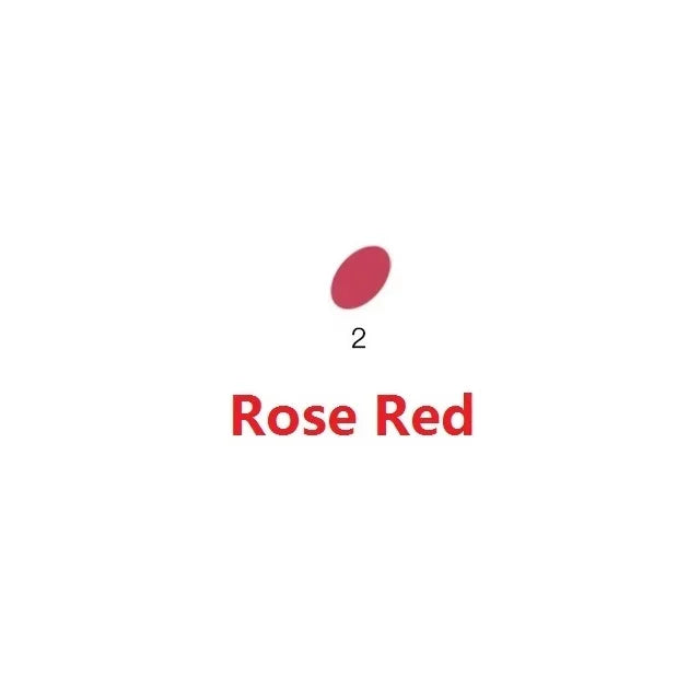 A small, oval-shaped piece of rose red polymer clay labeled with the number 2.