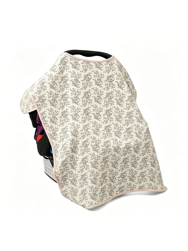 Breathable Baby Nursing Cover – Multi-Use Swaddle & Stroller Sunshade