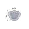 A light gray heart-shaped silicone mold for resin jewelry making, measuring 5.0cm by 4.2cm.