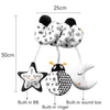 Black and White Animal Hanging Toys for Baby Car Seat and Stroller